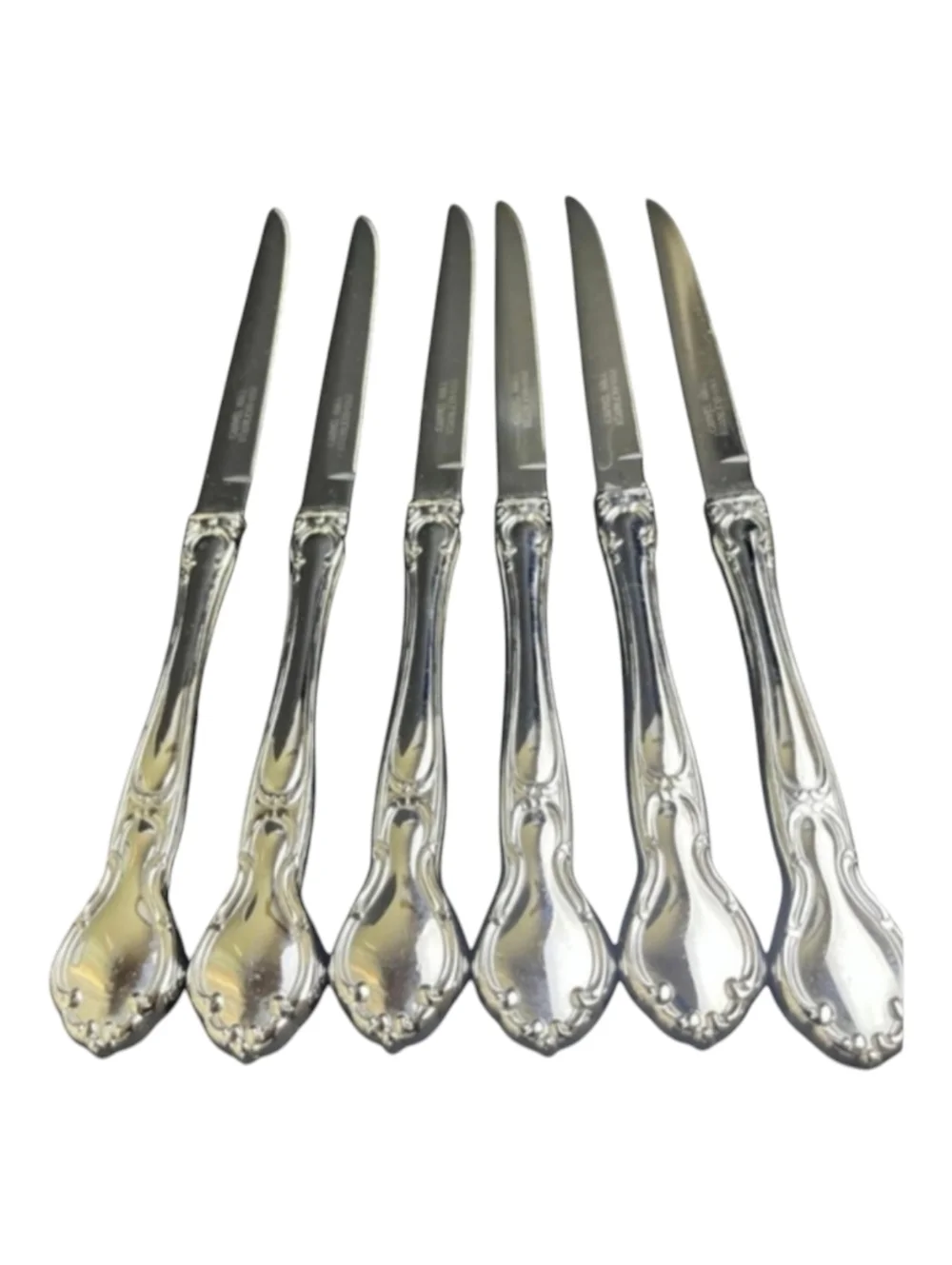 Set Of 6 VTG Carvel Hall Merrimack Towle CVH16 Glossy Stainless Steel USA 8.5
